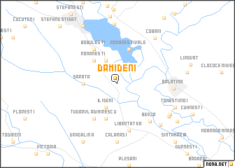 map of Dămideni