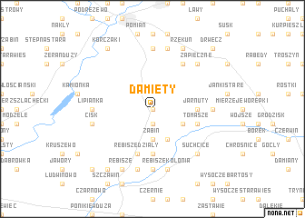 map of Damięty