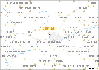 map of Damigni