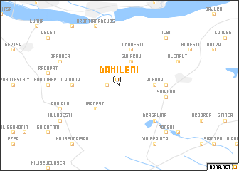 map of Dămileni