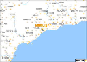 map of Damilisan