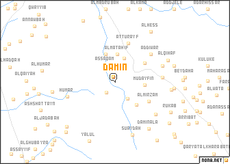 map of Damīn