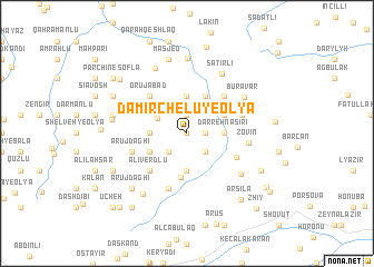 map of Damīrchelū-ye ‘Olyā