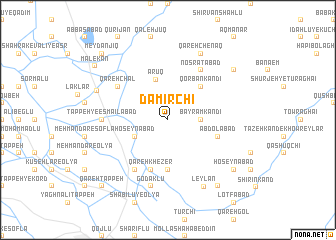 map of Damīrchī