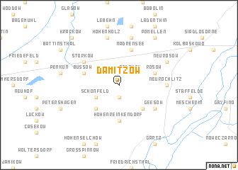 map of Damitzow