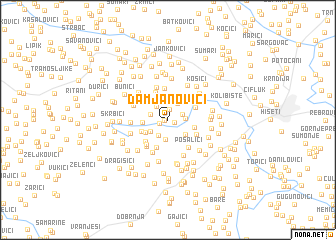 map of Damjanovići