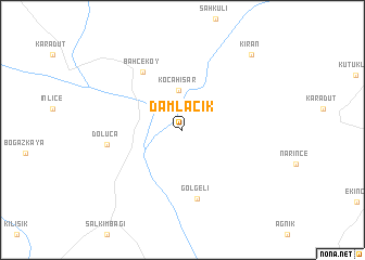 map of Damlacık