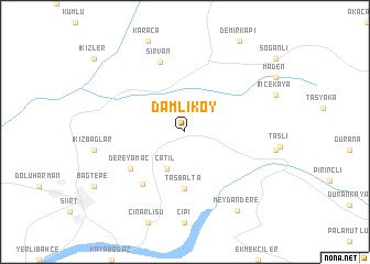 map of Damlıköy