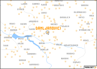 map of Damljanovići