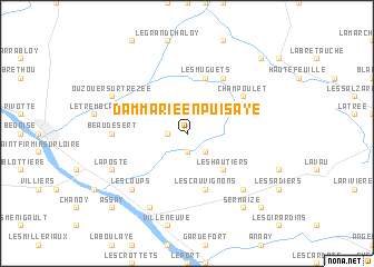 map of Dammarie-en-Puisaye