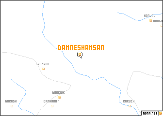 map of Damn-e Shamsān