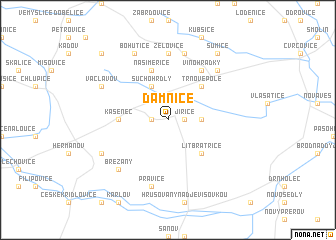 map of Damnice