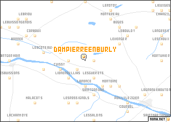 map of Dampierre-en-Burly