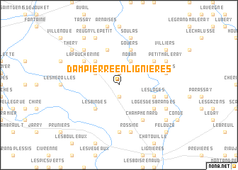 map of Dampierre-en-Lignières