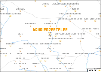 map of Dampierre-et-Flée