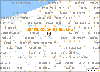 map of Dampierre-Saint-Nicolas