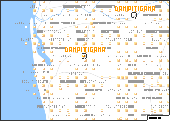 map of Dampitigama