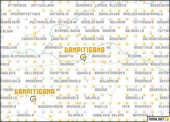 map of Dampitigama