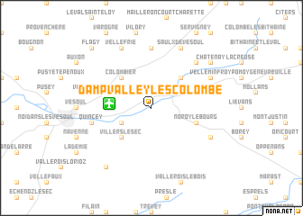 map of Dampvalley-lès-Colombe