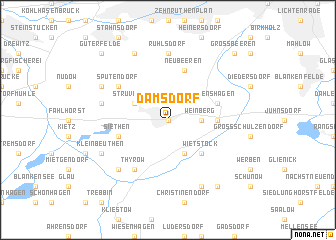 map of Damsdorf