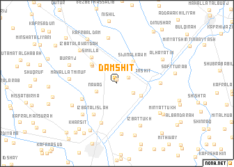 map of Damshīt