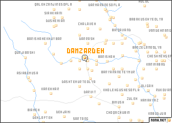 map of Dam Zardeh