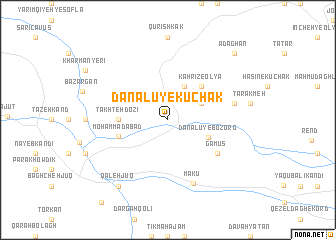 map of Dānālū-ye Kūchak