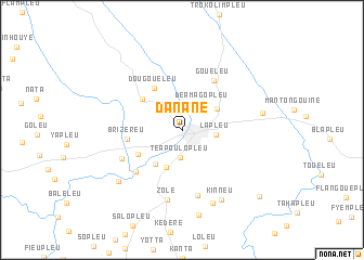 map of Danané