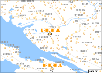 map of Dančanje