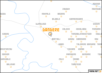 map of Dandéré