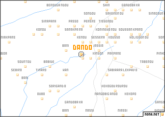 map of Dando