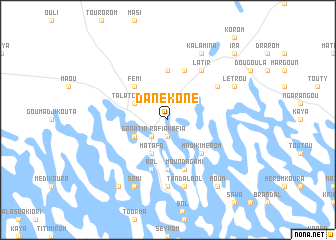 map of Dané Koné