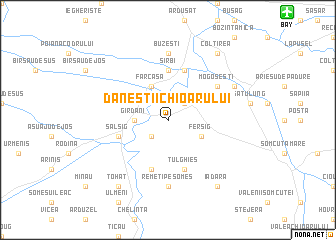 map of Dăneştii-Chioarului