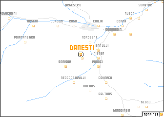 map of Dăneşti