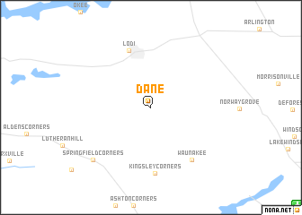 map of Dane