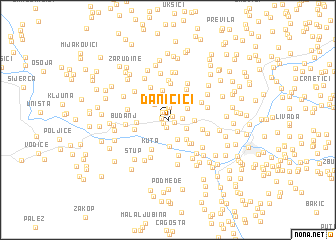 map of Daničići