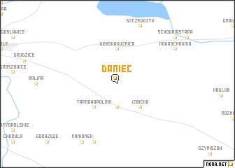 map of Daniec