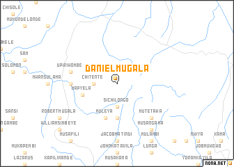 map of Daniel Mugala