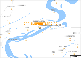 map of Daniels Point Landing