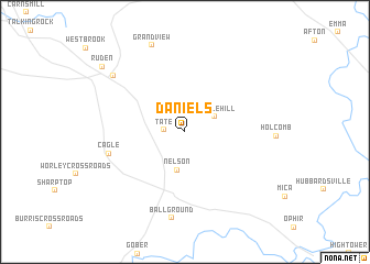 map of Daniels
