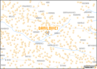 map of Danilovići