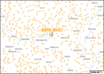 map of Danilovići