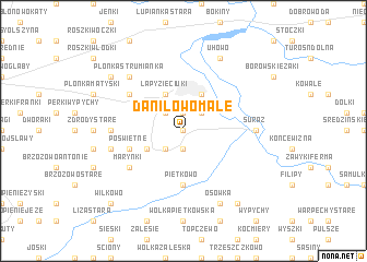 map of Daniłowo Małe