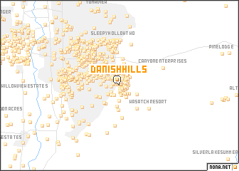 map of Danish Hills