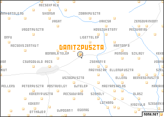 map of Danitzpuszta