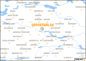 map of Dannenwalde