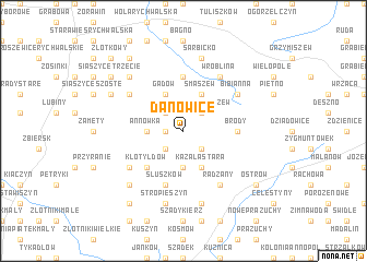 map of Danowice