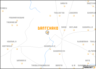 map of Dan Tchako