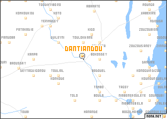 map of Dantiandou