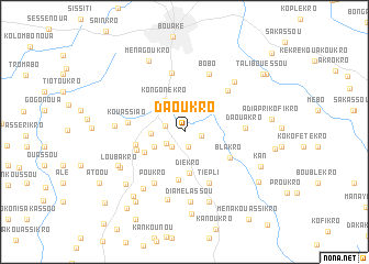 map of Daoukro